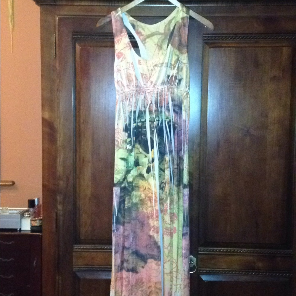 Tie-dye racer-back maxi